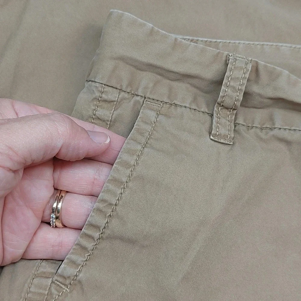 J.Crew Chino Classic Twill Broken In City fit Bermuda Shorts 10 Khaki